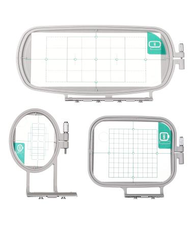 Sew Tech Embroidery Hoops for Brother SE600 PE550D SE700 PE535 SE400 PE525 PE540D PE500 SE625 SE425 Innovis Babylock Brother Embroidery Machine Hoop (3in1 Set)