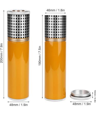Household Travel Cigar Tubes Large Diameter Cigar Holders Birthday Gifts Relatives for Cigar Moisturizing Friends(Yellow) - Buy Online on GoSupps.com