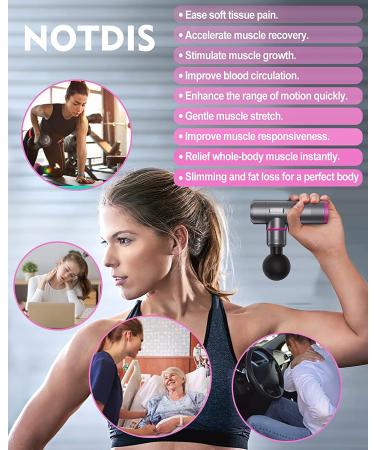 Mini Massage Gun - All Metal Muscle Massager | Super Silent Deep Tissue Massager with Extra Long Standby | 7500mAh Pocket Size | Ideal for Work, Fat Loss, Recovery & Pain Relief - Red - Buy Online on GoSupps.com