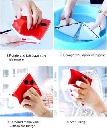 Outside Magnetic Window Cleaner Window Cleaner Magnetic Double Side Window Cleaner Glass Wiper Cleaning Tool for Outside Window Washer Cleaner Thickness 3-30Mm - Buy Online on GoSupps.com