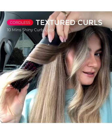 TYMO Cordless Hair Straightener Brush - Portable Mini Ionic Straightening Comb for Travel Lightweight Ceramic Hot Brush for Women - Pink - Buy Online on GoSupps.com