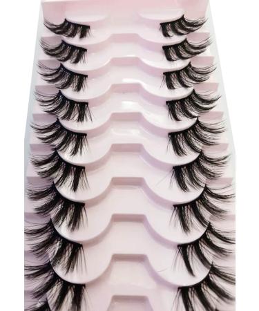False Eyelashes Half Lashes Natural Look Wispy Lashes Cat Eye DIY Lightweight Reusable Fluffy False Lashes 10 Pairs Fake Eyelashes (23) - Buy Online on GoSupps.com