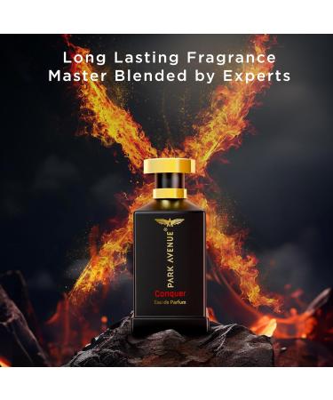 Park Avenu Conquer Eau De Parfum Men 100Ml (3.38 fl.oz.) Long Lasting Perfume Spray For Men Premium Luxury Fragrance Scent Aromatic Blend Of Woody & Spicy Fragrance Suitable For Every Occasion - Buy Online on GoSupps.com