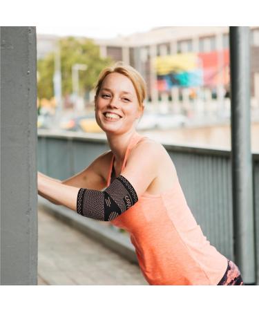 Buy Copper Elbow Compression Sleeve for Tendonitis & Tennis Elbow - Support for Men & Women Relief for Golf Elbow & Weightlifting - Buy Online on GoSupps.com