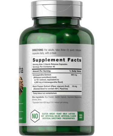 Horb ach Ashwagandha Supplement | Max Strength | 120 Capsules | Non-GMO Gluten Free - Buy Online on GoSupps.com