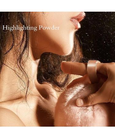 Highlighter Makeup Powder | Multi-Use Peach Shimmer & Body Glitter Puff for Diamond Glow - Buy Online on GoSupps.com
