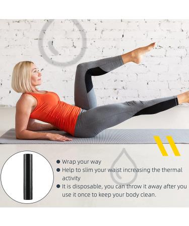 60m Black Osmotic Plastic Body Wrap for Workout and Sweat Enhancement - Reduce Stomach Cellulite with Power Wrap Film - 1 Roll - Buy Online on GoSupps.com