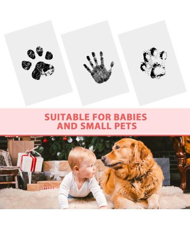 Baby Handprint and Footprint Kit 2 Pcs Clean Touch Baby Ink Pads for Hands and Feet with 4 Stamp Cards Safe Non-Toxic Inkless Handprint Kit for Baby Handprint Family Keepsake Gifts (Black) - Buy Online on GoSupps.com