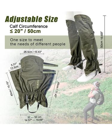 BAIZE Tactical Waterproof Knee Gaiters - Outdoor Hunting Protection for Hiking & Walking - Buy Online on GoSupps.com