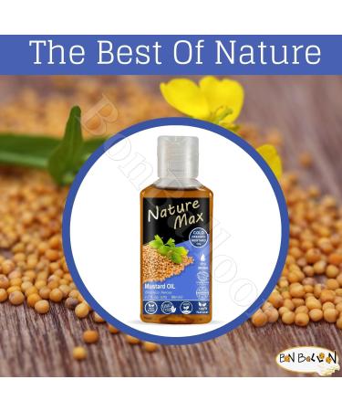 Nature Max Mustard Oil Essential Oils Pure Natural Undiluted Pure for Hair Skin Food & Kitchen Care Cold Pressed Premium (1Pack 2.70 oz / 80 ml)  - Buy Online on GoSupps.com