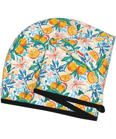 Hair Towel Wrap - Fast Drying Towel Turban with Button | Colorful Fruits | Perfect for Quick Hair Drying - Buy Online on GoSupps.com