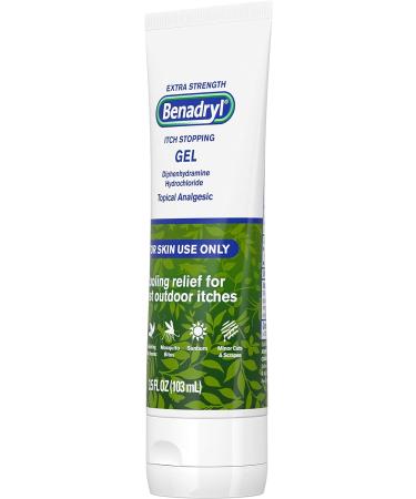 Benadryl Extra Strength Itch Stopping Gel 3.5 oz (Pack of 4) - Fast Relief for Itching & Irritation - Buy Online on GoSupps.com