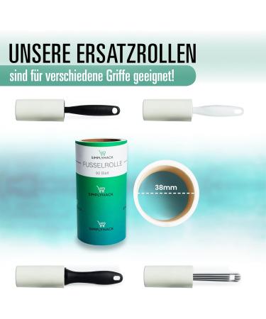 Buy Simplyhack Lint Roll Set - 720 Sheets High Adhesive Replacement Rolls for Pet Hair & Lint Removal - International Shipping Available - Buy Online on GoSupps.com