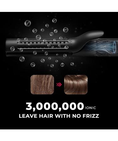 TYMO Airflow 2-in-1 Curling Iron & Hair Straightener | Ceramic Flat Iron Curler with Ionic Cool Air | Hair Waver for Short Hair | Dual Voltage | Matte Black - Buy Online on GoSupps.com