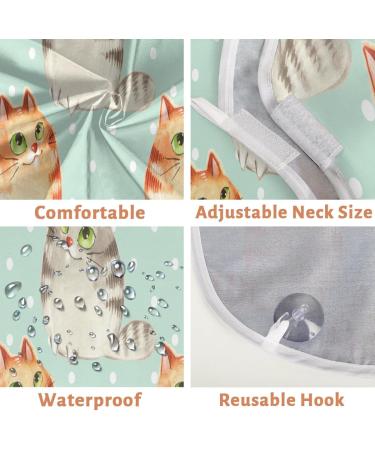 Beard Bib Apron for Men - Waterproof Hair Catcher & Grooming Cloth with Cat Polka Dots | International Shipping - Buy Online on GoSupps.com