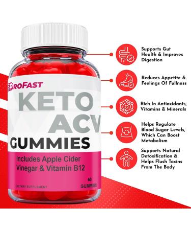 ProFast Keto Gummies - Vegan Formula with ACV for Weight Loss (60 Gummies) - Buy Online on GoSupps.com
