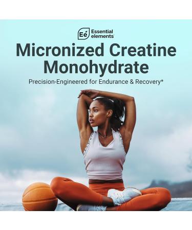 Essential Elements Micronized Creatine Monohydrate Powder for Men & Women - Unflavored & Easily Dissolved - 60 Servings 11 Ounce (Pack of 1) - Buy Online on GoSupps.com