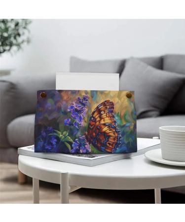 Tissue Box Cover Tissue Box Holder A Vibrant Butterfly Print Tissue Holder Travel Tissue Packs Facial Paper Holder Decorative Holder - Buy Online on GoSupps.com