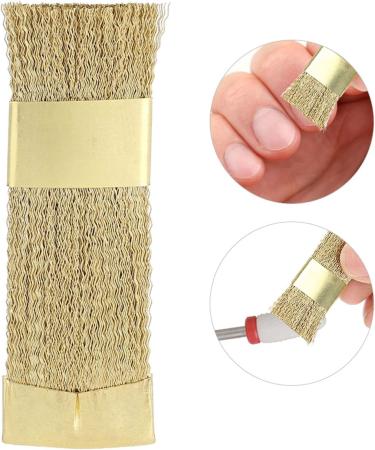 Drill Bits Cleaning Brush Nail Art Wire Nail Art Bits Cleaning Brush Golden Color Copper Wire Drill Cleaner Brush Manicure Accessories - Buy Online on GoSupps.com