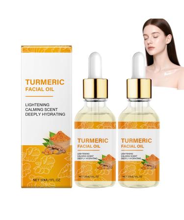 WRANBAO Facial serum with turmeric oil firming oil for the skin with turmeric vitamin serum moisturizes and illuminates antiaging facial serums for women and men 2 pieces 2 pieces