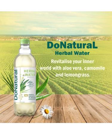 Pack de 12 DoNatural Eau aux Herbes Aloe Vera Citronnelle & Camomille 500 ml Boisson aloe vera faible en calories enrichie en magn sium et fibres sans dulcorants artificiels. Donat Aloe Vera 500 ml (Lot de 12) - Buy Online on GoSupps.com
