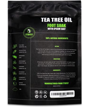 Tea Tree Oil Foot Soak with Epsom Salt - 1 lb | Foot Bath Salts for Toxin Removal, Callus Treatment, Infections, Immunity Boost, Athlete's Foot Relief - Buy Online on GoSupps.com