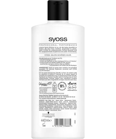 Syoss Rinse Color (440 ml) - 12-Week Fade Protection for Colored Hair | Vegan Formula with Tsubaki Flower - Buy Online on GoSupps.com