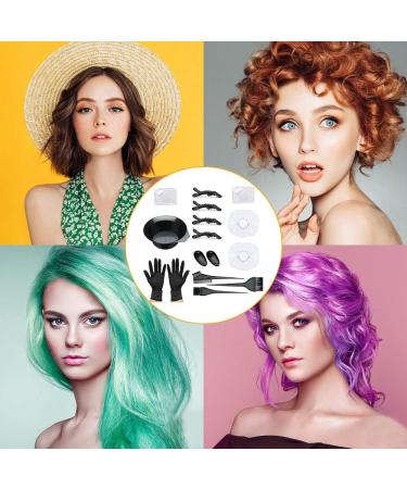 Hair Dye Kit 16 Pcs Hair Dye Coloring DIY Beauty Salon Tools Set Hairdressing Accessories Brush Comb Disposable Shawl and Highlighting Cap Ear Cover Hair Clips Hair Tinting Bowl Gloves for Women - Buy Online on GoSupps.com