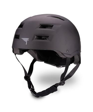 Flybar Bike Helmet- Multi Sport Dual Certified Adjustable Dial, Lightweight Skateboard Helmet, Roller Skating, Pogo, Electric Scooter, Snowboard, Boys and Girls Kids- Adults Helmets Black Large-X-Large