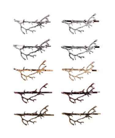 Frcolor 10 piece of reindeer anti -hairpanzel twig hair clip sheet side hair clips metal hair clips hair bobby hairchnut gifts for women hair styling holiday multi color