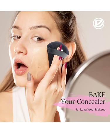 Velour Powder Puff Triangle Set for Face & Body - 6PCS Black Makeup Puffs - Buy Online on GoSupps.com