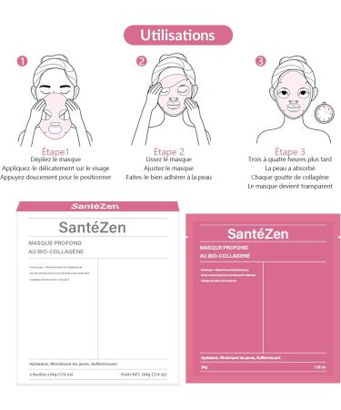 6 Masques Premium | Masque Collagene et Acide Hyaluronique | Masque collag ne Anti-Rides Anti Cernes | Masque visage Soins Hydratant Raffermissant Anti- ge | Peau Lisse et clatante - Buy Online on GoSupps.com