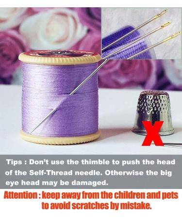 Self-Threading Needles  Needle Threader with Needle case Carving Plum Blossom Pattern  Golden  12 Pack plum blossom - Side Thread small - Buy Online on GoSupps.com