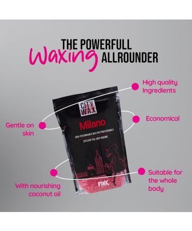 Milano City Wax 1000g - Professional Hair Removal Wax for Full Body, Face, and Bikini Areas - Gentle and Effective Hard Wax for Short Hair - Premium Wax Beads for Smooth Results - Buy Online on GoSupps.com