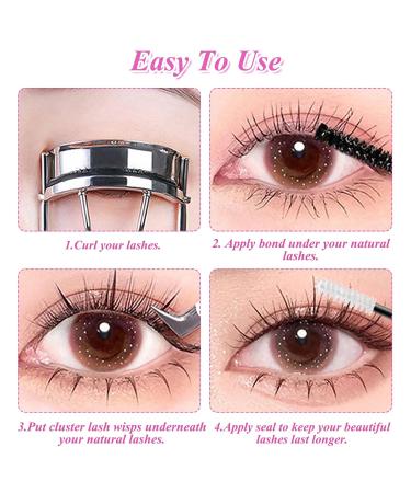 Bond and Seal Lash Glue 2 in 1 Lash Bond and Seal for DIY Cluster Eyelash Lashes Eyelash Extensions Lasting Strong Waterproof Mascara Eyelash Extension Glue for Sensitive Eyes - Buy Online on GoSupps.com