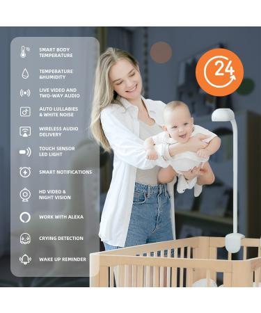 Cheego Smart Baby Monitor & Clip-On Mounting-HD Video Camera and Audio  Contact-Free Testing Baby Temperature  2-Way Talk  Nightlight and Night Vision  Room Humidity & Temp  Wake up & Crying Detection - Buy Online on GoSupps.com