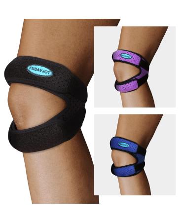 Professional Patella Knee Brace Pro - Adjustable Compression Support for Knee Pain & Meniscus Tears | Side Stabilizers | Perfect for Outdoor Activities | Black Large - Buy Online on GoSupps.com