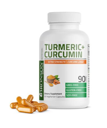 Bronson Turmeric Curcumin Extra Strength - Antioxidant Joint & Digestion Support with BioPerine Non-GMO 90 Vegetarian Capsules Turmeric and Curcumin 90 Count (Pack of 1)