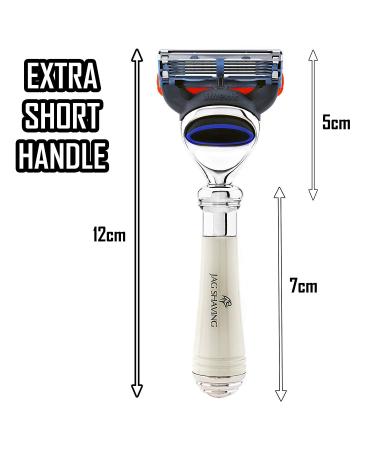 High-Quality Ivory 5-Kant Cartridges Razor | German Stainless Steel Holder | Short Design | Handmade in the UK | International Shipping - Buy Online on GoSupps.com