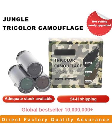  Wootapson 3-Color Camouflage Cream Blush Face Cream Body Makeup Camouflage Party Makeup (Black Brown Green) Ideal for Outdoor Face Makeup - Buy Online on GoSupps.com