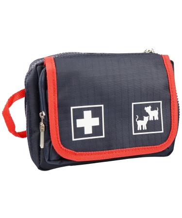 First aid set pets - dog & cat - with a belt clip - ideal for every backpack - tweezers tick pliers & leaflupe with refrigeration compress & instructions for immediate use Hierbeidir Medical