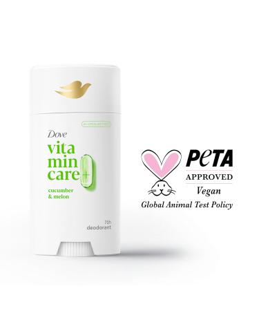 Dove VitaminCare+ Aluminum Free Deodorant Stick Cucumber & Melon for 72H Odor Protection Breathable Deodorant for Women 2.6 oz Cucumber + Melon 2.6 Ounce (Pack of 1) - Buy Online on GoSupps.com
