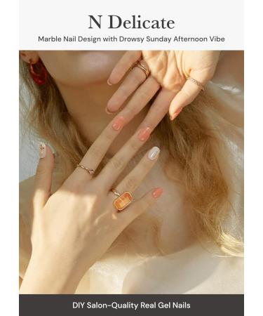 ohora Semi Cured Gel Nail Strips (N Delicate) - Salon-Quality, Long Lasting, Easy to Apply & Remove - Buy Online on GoSupps.com