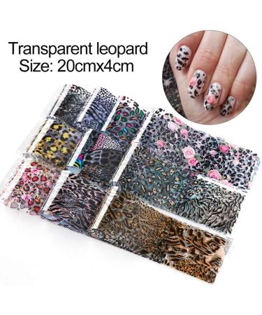 Leopard Nail Stickers: Starry Sky Animal Print Foils for Fingernails & Toenails - 20 Sheets - Buy Online on GoSupps.com