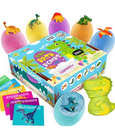Dr. Daz Bath Bombs Dino Egg Bath Bombs with Surprise Inside for Kids Dinosaur in Each Fizz Egg Surprise Eggs Dino Bomb - Kids Bath Bombs & Toys Inside - Great Gifts for Girls & Boys - Buy Online on GoSupps.com