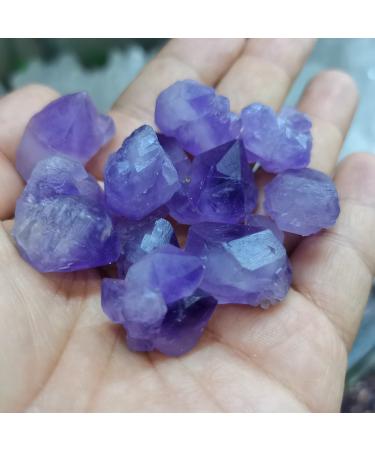 Crystal 50/100g Natural Amethyst Raw Quartz Small Cluster Stone Crystal Point Specimen Home Decor Raw Crystals Can be Used for ZJGIDTEM (Size : 50g)