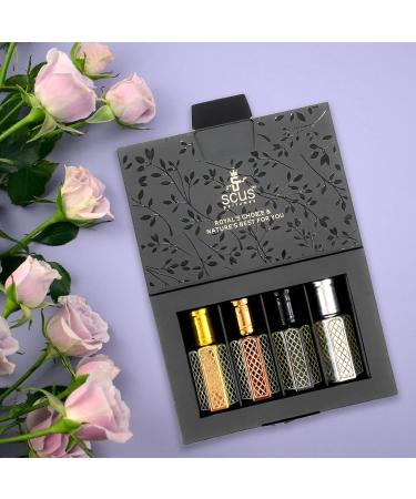 Rose White Jasmine Lily of Valley & Sandal Fragrance for Men & Women Woody Earthy Concentrated Perfume oil Long Lasting Fragrance Non-Alcoholic (Parfum 12ml) (Pack of 4) Discovery Set (4X12 ML) - Buy Online on GoSupps.com