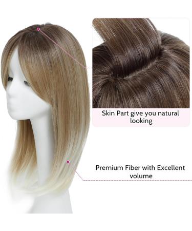 Ms Taj 18 inch Blonde Synthetic Hair Topper for Thinning Hair - Long Layered Clip-in Hair Piece for Women - Buy Online on GoSupps.com