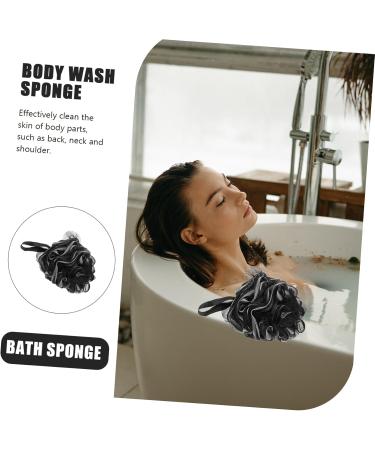 Buy NOLITOY 4pcs Black Bath Balls - Durable Mesh Loofah Scrubber Sponges for Men | Portable Body Wash Solution - Buy Online on GoSupps.com
