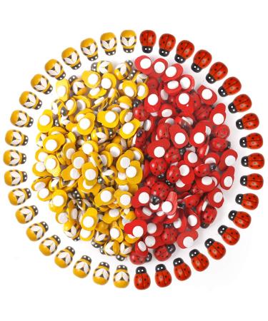 200PCS Wooden Bees Wood Ladybugs  YGDZ 100pcs Tiny Flatback Bees & 100pcs Wooden Ladybugs for Crafts Scrapbooking DIY Bee Party Decoration - Buy Online on GoSupps.com